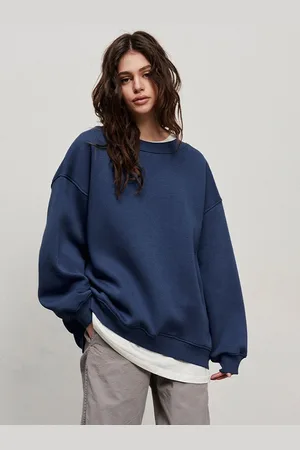 milanoo.com Felpa girocollo oversize top casual primaverili per donna 2025