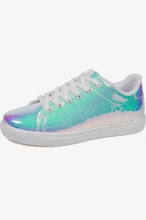 milanoo.com Scarpe da ginnastica da donna con punta tonda in pelle PU bianca (<1") Scarpe casual