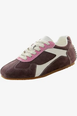 milanoo.com Sneakers da donna con punta rotonda tomaia in micro suede 06" scarpe casual