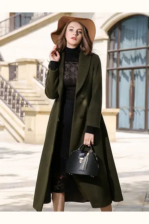 milanoo.com Cappotto per donna con collo rovesciato vintage in lana invernale a trapezio 2025