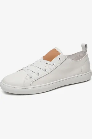 milanoo.com Scarpe sportive da uomo alla moda in pelle con punta tonda