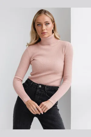 milanoo.com Pullover per donna Maglioni acrilici a maniche lunghe con collo alto cachi