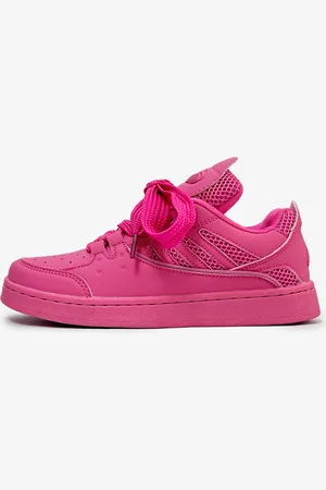 milanoo.com Scarpe casual da donna con punta tonda e piatte in pelle PU rosa (<1")