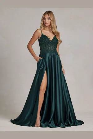 milanoo.com Abito da sera Abiti da festa convenzionali in pizzo con scollo a V e scollo a V Personalizzazione gratuita