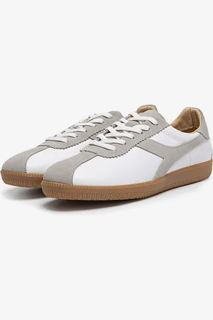 milanoo.com Scarpe da ginnastica da uomo comode in pelle di mucca con punta rotonda e blocchi di colore scarpe sportive da basket