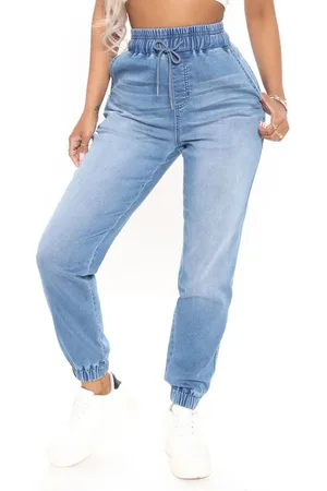 milanoo.com Jeans da donna Cool Blue Tapered Fit Cotton Bottoms