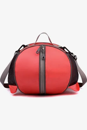 milanoo.com Borsa sportiva da basket rossa con cerniera e tracolla con tasche