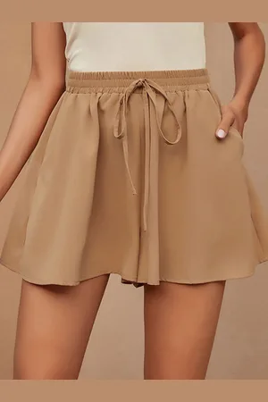 milanoo.com Pantaloncini per pantaloni casual da donna in poliestere annodato