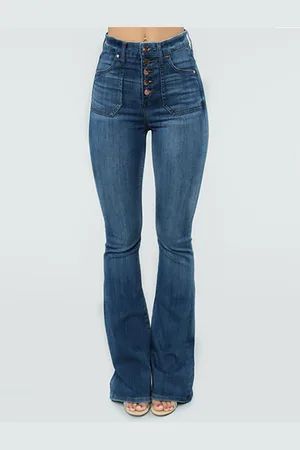 milanoo.com Jeans bootcut da donna Pantaloni svasati primaverili a vita media 2025