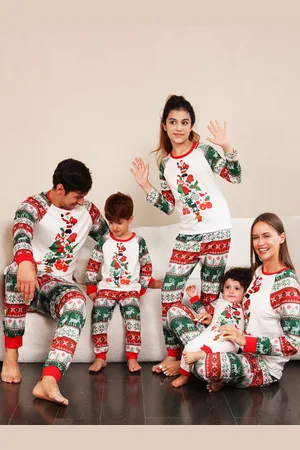 milanoo.com Pigiama natalizio per famiglia abbinato set da due pezzi per bambini e adulti in
