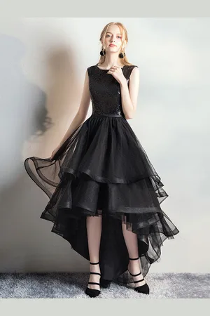 milanoo.com Abito a strati Abiti maxi da ballo con paillettes con scollo a barchetta in tulle