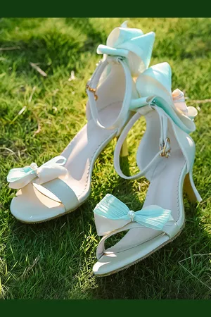 milanoo.com Sandali Lolita stile ROCOCO Scarpe estive Lolita a punta in pelle PU con fiocchi verdi