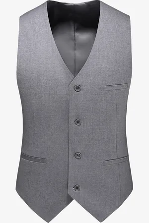 milanoo.com Gilet da uomo monopetto senza maniche con scollo a V