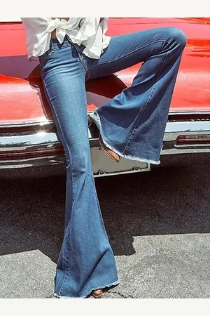 milanoo.com Jeans per donna Pantaloni a zampa d\\