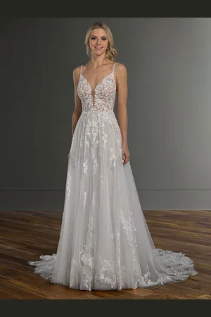 milanoo.com Bianco svasata Mit Schleppe di Spalle nude semplice con scollo a V smanicato