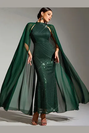 milanoo.com Abiti da festa Abito semi formale senza maniche con scollo a gioiello e paillettes
