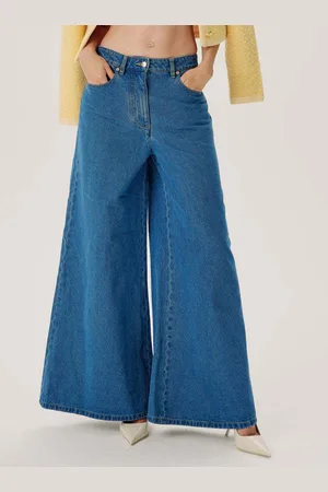 milanoo.com Jeans svasati per donna pantaloni in denim stile retrò con gamba larga e vestibilità rilassata 2025