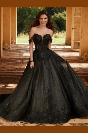 milanoo.com Abiti da sposa neri Abito da sposa lungo fino al pavimento in pizzo a trapezio Personalizzazione gratuita