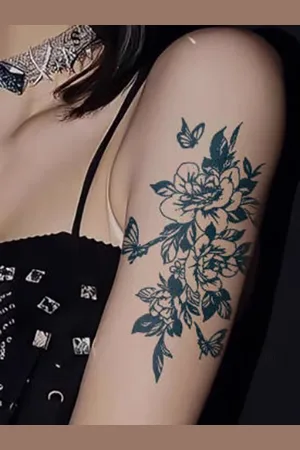 milanoo.com Adesivi per tatuaggi a base di erbe simulazione di clavicola braccio gamba adesivi per tatuaggi semipermanenti