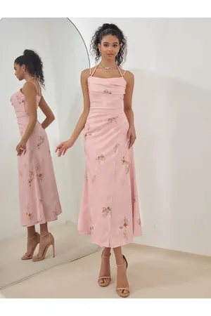 milanoo.com Abito sottoveste floreale abito estivo casual midi per donna 2025