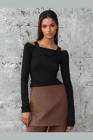milanoo.com Maglietta casual primaverile a maniche lunghe per donna 2025