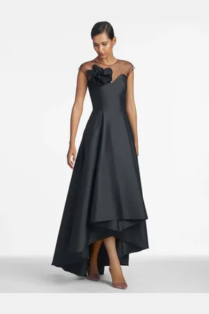 milanoo.com Abito da sposa per la mamma scollatura a trapezio senza maniche plissettato con scollo a V abiti da invitata
