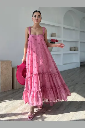 milanoo.com Abito lungo boho con fiori 3D abito estivo da spiaggia per donna 2025