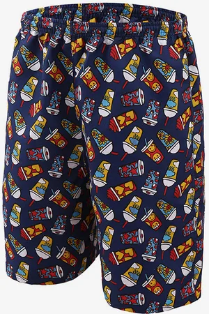 milanoo.com Costume da bagno da uomo ad asciugatura rapida taglie forti con stampa tropicale pantaloncini da spiaggia