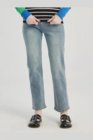 milanoo.com Jeans dritti pantaloni casual cropped per le donne 2025