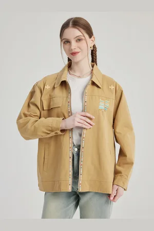 milanoo.com Giacca da lavoro vintage con collo rovesciato e cerniera capospalla primaverile per donna 2025