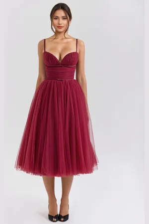 milanoo.com Dolce abito midi in tulle a trapezio per feste di compleanno abito sottoveste per donna 2025