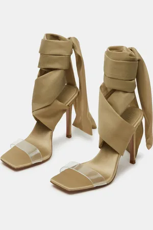 milanoo.com Sandali con tacco alto allacciati punta aperta tacco a spillo scarpe