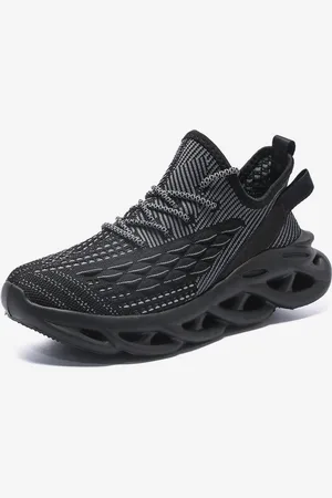 milanoo.com Scarpe da corsa da uomo in rete traspirante scarpe da corsa su strada suola spessa scarpe da jogging di alta gamma