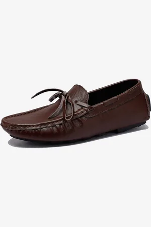 milanoo.com Mocassini da uomo con borchie in similpelle con lacci scarpe da barca leggere antiscivolo flessibili da infilare penny