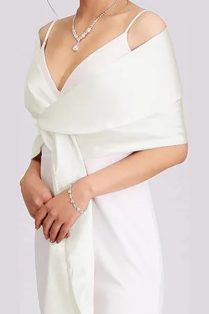milanoo.com Coprispalle da sposa in argento scialli in raso coprispalle da sposa