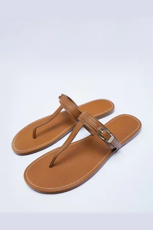 milanoo.com Sandali infradito da donna sandali da spiaggia piatti con fibbia marrone