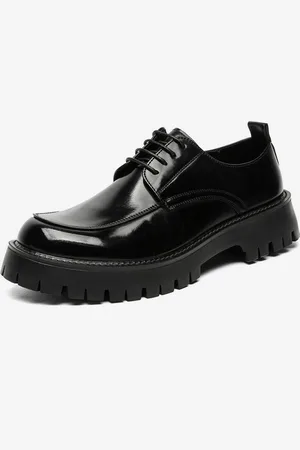 milanoo.com Scarpe eleganti da uomo con plateau antiscivolo stringate basse stile derby