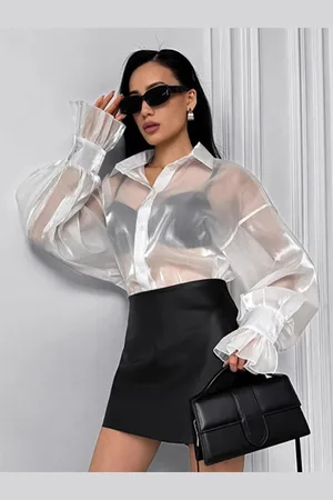milanoo.com Maglia a maniche lunghe trasparente con protezione solare per donna 2025