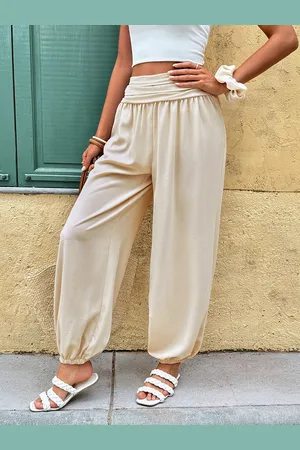 milanoo.com Pantaloni larghi a vita alta color per donna 2025