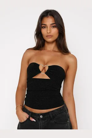 milanoo.com Top bustier scintillante con taglio a cuore per donna 2025