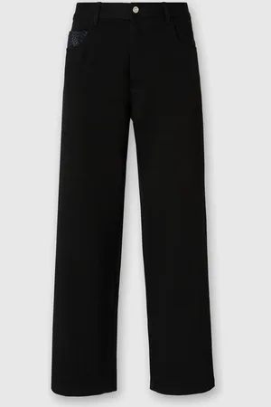 Missoni Pantaloni cargo in denim con inserti in maglia chevron, Uomo
