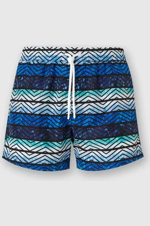 Missoni Boxer mare stampa zig zag con righe e dégradé, Uomo