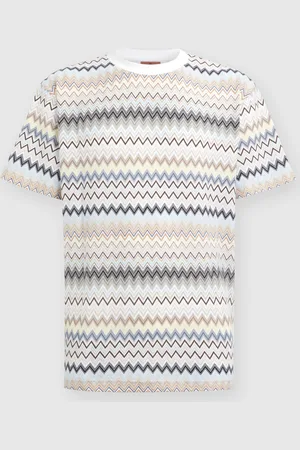 Missoni T-shirt con motivo zig zag e logo posteriore, Uomo