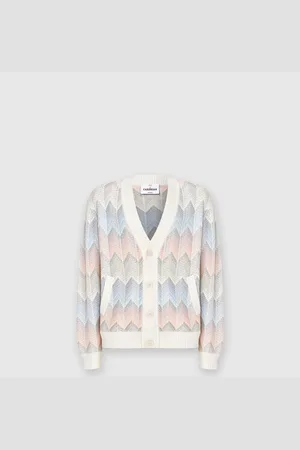 Missoni Cardigan in misto cotone chevron sfumato con tasche, Uomo