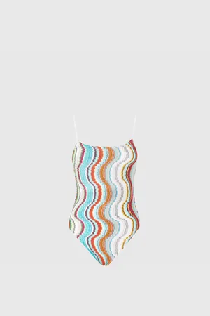 Missoni Costume intero con motivo onda lamé, Donna
