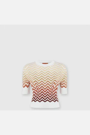 Missoni Maglia girocollo a maniche corte motivo chevron dégradé, Donna