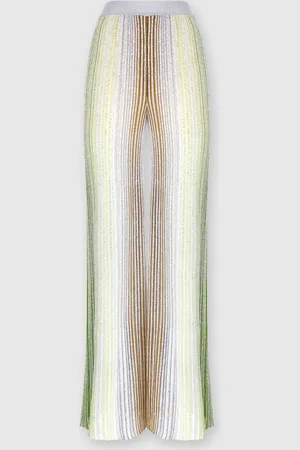 Missoni Pantapalazzo parzializzati a righe con paillettes, Donna