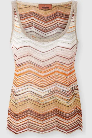 Missoni Canottiera chevron lamé con paillettes, Donna