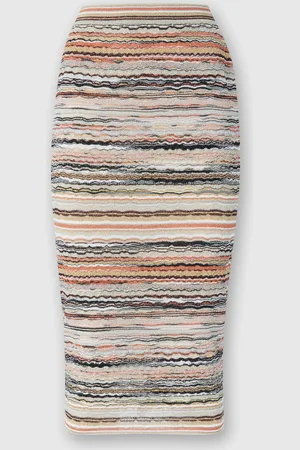 Missoni Gonna longuette in viscosa goffrata lamé motivo onde, Donna