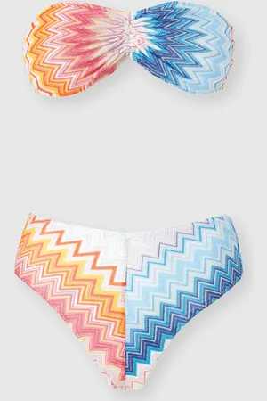 Missoni Bikini a fascia in misto viscosa zig zag lamé, Donna